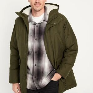 Men's Hooded Parka Coat w/ - XL